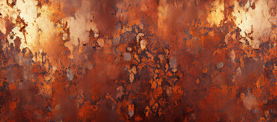 Fototapeta premium rusty zinc iron wall background with Generative AI Technology 