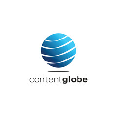 Content globe logo design modern