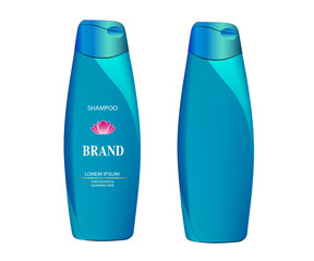 set of cosmetic bottles isolated