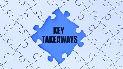 Fototapeta premium key takeaways puzzle