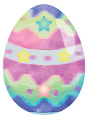 Easter egg watercolor painting