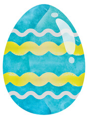 Easter egg watercolor painting
