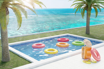 Leisure in summer vacation　夏休みのレジャー