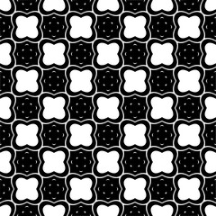 Vector geometric traditional folk ornament. Ethnic seamless pattern. Minimal ornamental background with abstract shapes. Black and white texture. Dark repeat design