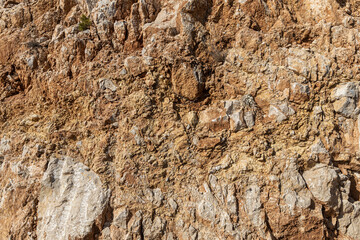 Beautiful texture of natural gray and orange granite stone surface we see in the photo