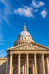 Obraz premium Pantheon building, it is a secular mausoleum containing the remains of distinguished French citizens. Paris, France.