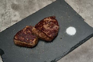 ランプ肉のステーキプレート