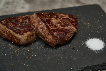 ランプ肉のステーキプレート