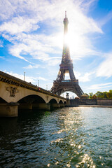 Obraz premium The Eiffel tower. Best Destinations in Europe. Paris, France.