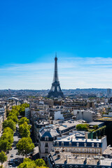 Fototapeta na wymiar The Eiffel tower. Best Destinations in Europe. Paris, France.