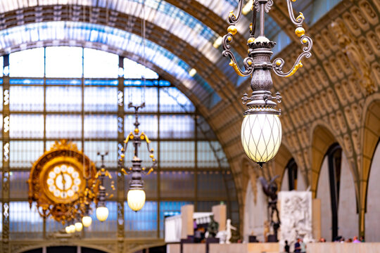 France, Paris - September 19, 2022: Interior of Musée d'Orsay. Located in the former Gare d Orsay train station.