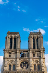 Fototapeta na wymiar Notre Dame de Paris Cathedral, most beautiful Cathedral in Paris, France.