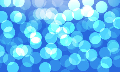 blue abstract festive bokeh lights background.