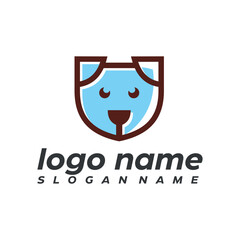 minimalistic pet logo in flat style 
