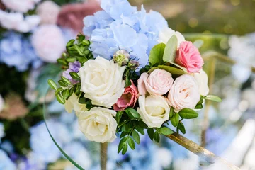 Deurstickers wedding bouquet bouquet hydrangea and roses © ArtifexDi