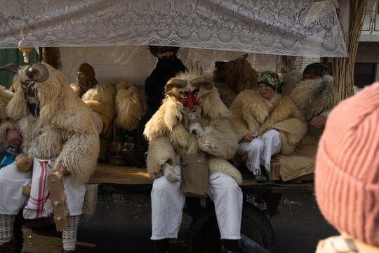 Group of bus&oacute; in Mohacs at the Bus&oacute;j&aacute;r&aacute;s