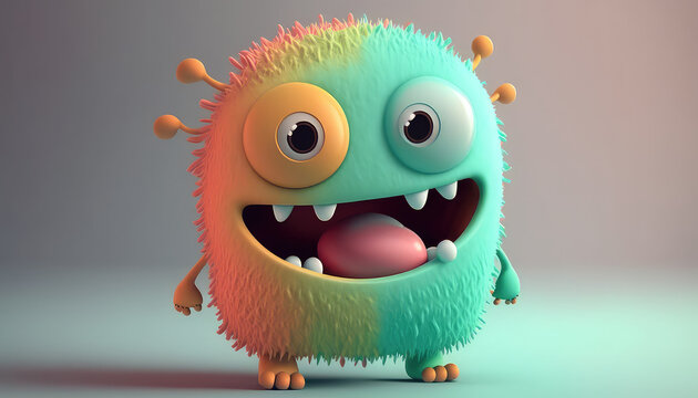 funny monster happy 
