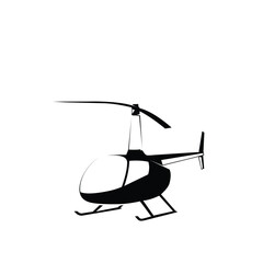 Helicopter logo silhouette