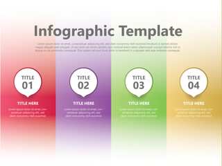 Abstract 4 steps Timeline infographic elements. Vector illustration.