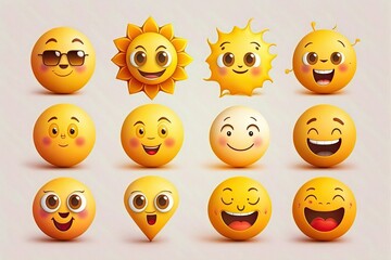set of smiles , ai generated