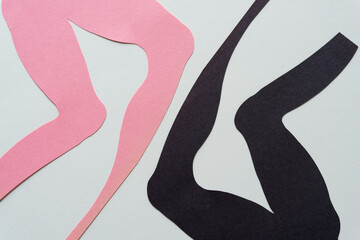 abstract figurative silhouettes cut from construction paper