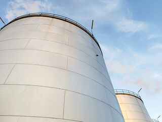 Crude oil export factory industry And oil storage tank