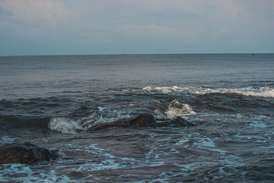 waves on a beach, kribi Cameroon