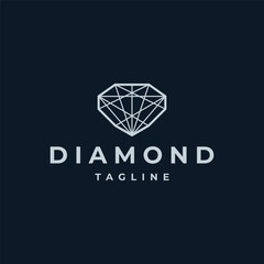 Diamond jewelry logo design template vector