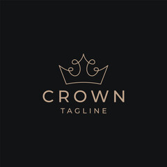 Crown logo design vector template