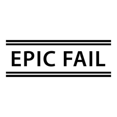 Epic fail stamp icon vector logo design template