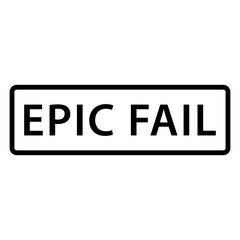 Epic fail stamp icon vector logo design template