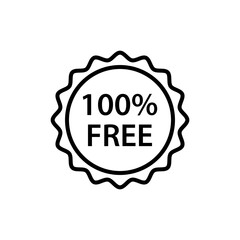 100% free icon vector logo design template