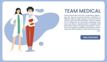 vector flat design hospital facilities web banner