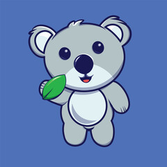 Koala cute cartoon vector illustration 