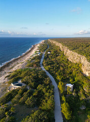 Aerial view of Grand Cayman sister island Cayman Brac