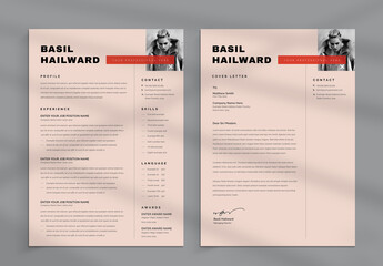 Red Minimal Resume Layout