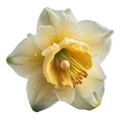 Fototapeta na wymiar Daffodil Flower Design Elements Isolated on Transparent Background: A Graphic Design Masterpiece with Clear Alpha Channel for Overlays in Web Design, Digital Art, and PNG Image Format (generative AI)