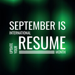 International Update Your Resume Month. Geometric design suitable for greeting card poster and banner