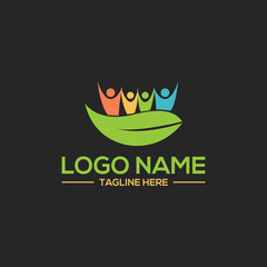 non profit logo community concept vector designs