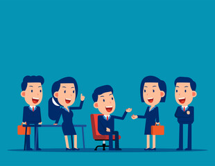 Business colleagues team arguing having dispute in office. Business conflict and teamwork problem