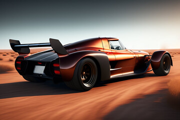 Racing Car On The Road, Generative AI