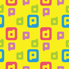 letter dp seamless colorful fun design background vector