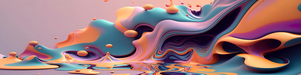 panoramic colorful abstract background