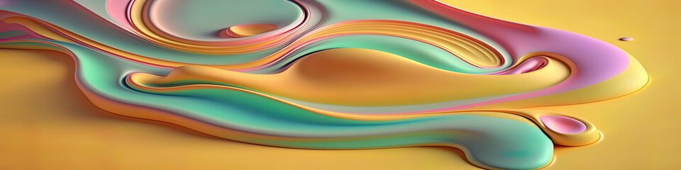 colorful abstract background with a wave liquid paint