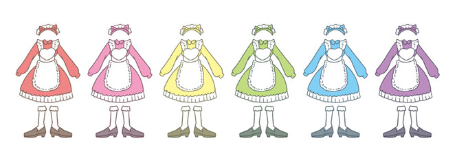 アイドル衣装のイラストセット