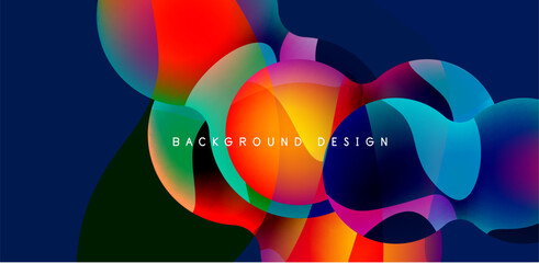 Obraz premium Bright abstract background glossy shiny circle and sphere composition. Minimalist geometric vector Illustration For Wallpaper, Banner, Background, Card