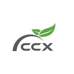 CCX letter nature logo design on white background. CCX creative initials letter leaf logo concept. CCX letter design.