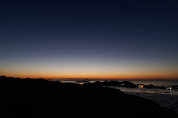 日本の岡山県瀬戸内市の迫門の曙の美しい朝日