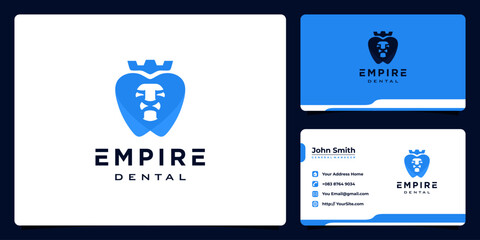 Empire dental lion logo design and business card