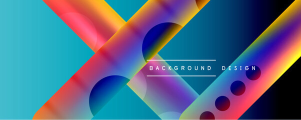 Round shapes and lines with fluid gradients abstract background. Vector illustration for wallpaper, banner, background, leaflet, catalog, cover, flyer